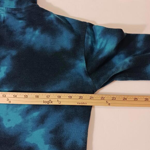 Champion Men's Turquoise & Dyed Blue Drawstring Hoodie Pullover Sweatshirt Sz M - Picture 15 of 16